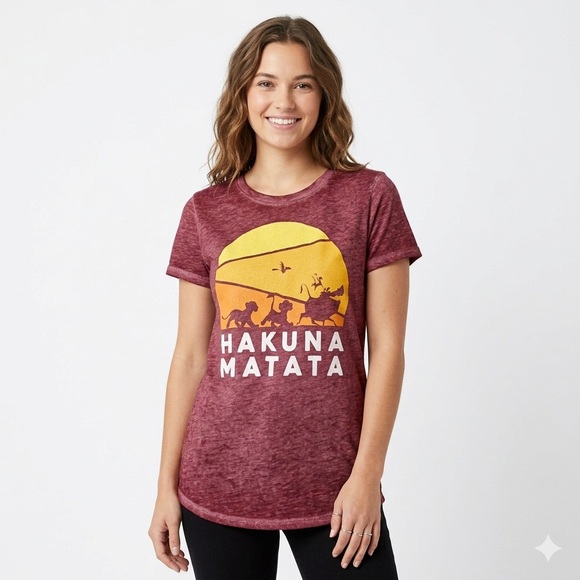 Disney Tops - Disney Lion King Hakuna Matata Graphic Lightweight T-Shirt Women’s Size Medium